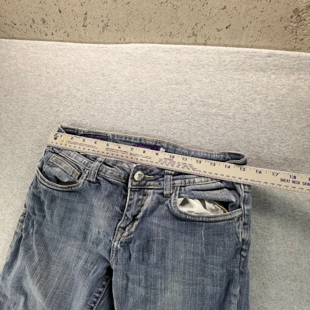 Vigoss New York Boot Jeans Womens 7 Blue Medium Wash Low Rise‎ Bootcut P5038KL